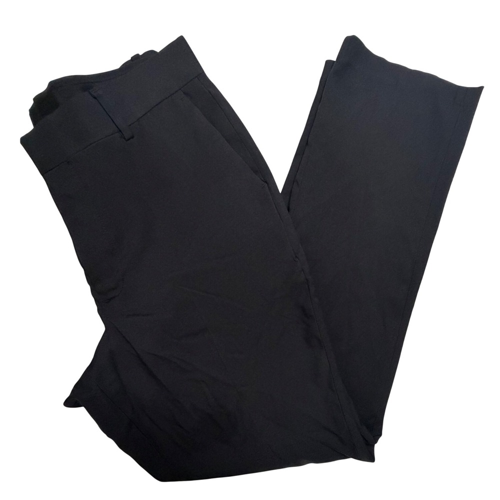 Beverly Hills Polo Club Mens Black Dress Pants Flat Front Trousers 30x29